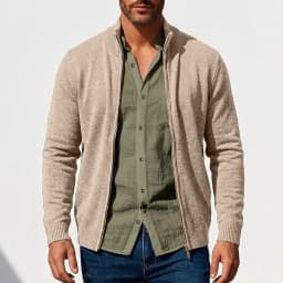 New Men's Casual Knitted Zipper Cardigan Jackets Spring Work Jumper Zip Sweater Long Sleeve Knitwear Autumn Gym Man Streetwear
