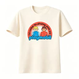 Playmobil Logo T Shirt Fashion Men's Clothing and Women's Clothing Versatile Breathable Slightly 2026 Summer New T Shirt