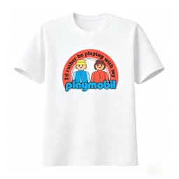 Playmobil Logo T Shirt Fashion Men's Clothing and Women's Clothing Versatile Breathable Slightly 2026 Summer New T Shirt