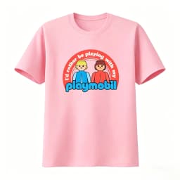 Playmobil Logo T Shirt Fashion Men's Clothing and Women's Clothing Versatile Breathable Slightly 2026 Summer New T Shirt