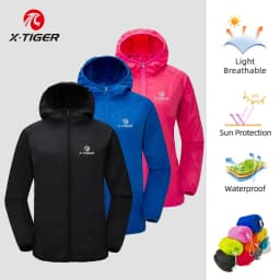X-TIGER Ultralight Windbreaker Portable Foldable Hooded Jacket Unisex UV Protection Lightweight Outdoor Coat for Camping Hiking