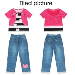 Kids Cartoon Costume Halloween Girls Cosplay Cats Printed Tops With Pants For Children Birthday Party Carnival Fancy Dress Up