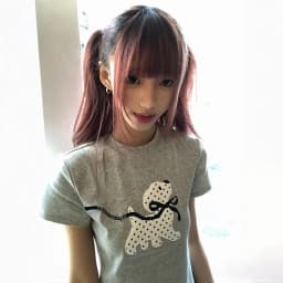 Karrram Japanese Y2k Polka Dot Puppy Print T-shirt 2000s Style Short Sleeve Grey T Shirt Vintage Harajuku Cutecore Tops American