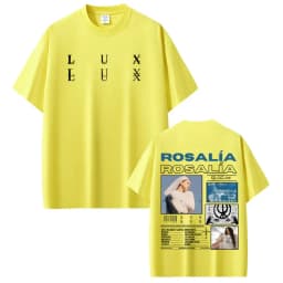 Singer Lux Rosalia Album 2026 Tour Print Tshirt Men Women Fashion T-shirt Short-sleeved Casual Cotton Aesthetic Trendy T-shirts