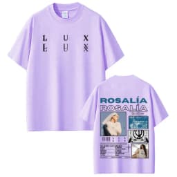 Singer Lux Rosalia Album 2026 Tour Print Tshirt Men Women Fashion T-shirt Short-sleeved Casual Cotton Aesthetic Trendy T-shirts