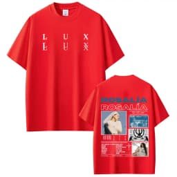 Singer Lux Rosalia Album 2026 Tour Print Tshirt Men Women Fashion T-shirt Short-sleeved Casual Cotton Aesthetic Trendy T-shirts