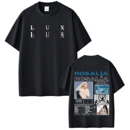 Singer Lux Rosalia Album 2026 Tour Print Tshirt Men Women Fashion T-shirt Short-sleeved Casual Cotton Aesthetic Trendy T-shirts