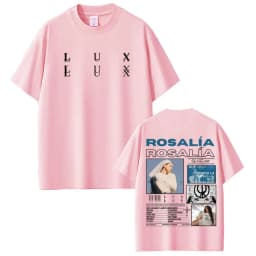 Singer Lux Rosalia Album 2026 Tour Print Tshirt Men Women Fashion T-shirt Short-sleeved Casual Cotton Aesthetic Trendy T-shirts