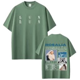 Singer Lux Rosalia Album 2026 Tour Print Tshirt Men Women Fashion T-shirt Short-sleeved Casual Cotton Aesthetic Trendy T-shirts