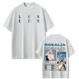 Singer Lux Rosalia Album 2026 Tour Print Tshirt Men Women Fashion T-shirt Short-sleeved Casual Cotton Aesthetic Trendy T-shirts