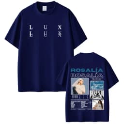 Singer Lux Rosalia Album 2026 Tour Print Tshirt Men Women Fashion T-shirt Short-sleeved Casual Cotton Aesthetic Trendy T-shirts