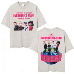 5 Seconds of Summer Everyone's A Star Album World Tour Vintage Washed T-shirts Men Women Gothic Hip Hop Style Oversized T Shirts
