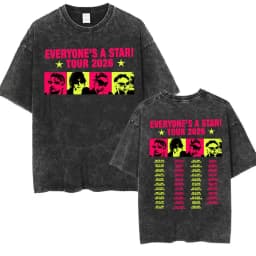 5 Seconds of Summer Everyone's A Star Album World Tour Vintage Washed T-shirts Men Women Gothic Hip Hop Style Oversized T Shirts