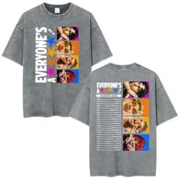 5 Seconds of Summer Everyone's A Star Album World Tour Vintage Washed T-shirts Men Women Gothic Hip Hop Style Oversized T Shirts