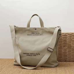 Bolso Tote Retro De Lona Gruesa a La Moda Con Correa Para Hombro, Bolso Casual De Gran Capacidad, Mochila Bandolera Multiusos