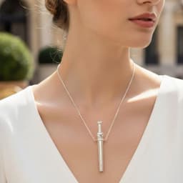 Meditation Anxiety Breathing Necklace Large Size Stainless Steel Pendant Stress Relief Mindfulness Calm Quit Smoking Vaping Aid
