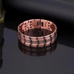 2-pack men's and women's magnetic bracelet - durable copper bracelet, adjustable bracelet - perfect choice for couples, Father's