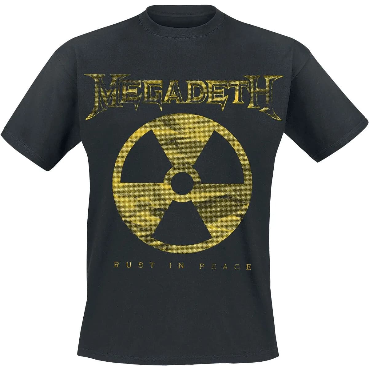 Megadeth Rust in Peace Radiation Symbol Print T Shirt, 100% Cotton Casual Neutral Tee, Thrash Metal Streetwear