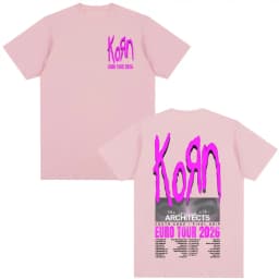 Korn Tour 2026 Merch T Shirt Fan Gifts Metal Gothic Rock Band T Shirts Men Women Clothing Cotton Oversized Short Sleeve T-shirt