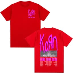 Korn Tour 2026 Merch T Shirt Fan Gifts Metal Gothic Rock Band T Shirts Men Women Clothing Cotton Oversized Short Sleeve T-shirt