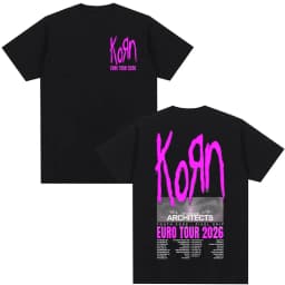 Korn Tour 2026 Merch T Shirt Fan Gifts Metal Gothic Rock Band T Shirts Men Women Clothing Cotton Oversized Short Sleeve T-shirt
