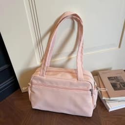 Fashion Solid Color Shoulder Bag Large Capacity Lightweight Tote Bags Nylon Handbag Women