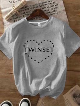 S-5XL Letter pattern Crew Neck Women's T-Shirt Short Sleeve Fashion Printed Half Sleeve Top Stretch T-Shirt