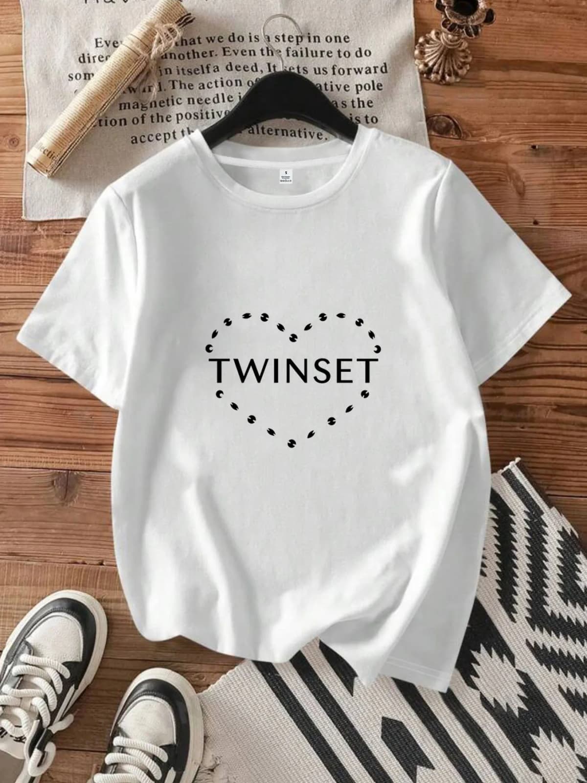 S-5XL Letter pattern Crew Neck Women's T-Shirt Short Sleeve Fashion Printed Half Sleeve Top Stretch T-Shirt