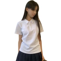 Summer Women's Polo Shirt Short Sleeve Skinny Slim Solid Japanese Preppy Style Uniform Tshirt White Basic Button Casual Top Tees