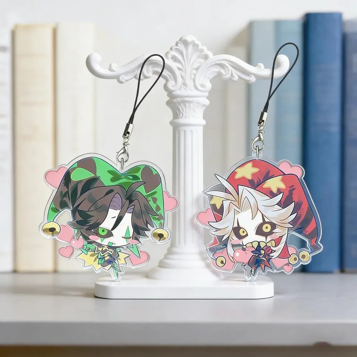 Freak Show Circus Chibi Acrylic Phone Strap | Cute Clown Bag Charm | Halloween Gift