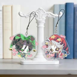 Freak Show Circus Chibi Acrylic Phone Strap | Cute Clown Bag Charm | Halloween Gift