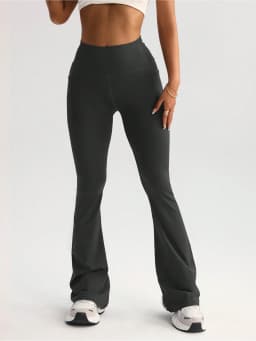 High Waist Flare Yoga Pants Women with Pockets Bootcut Leggings Tummy Control Gym Workout Fitness Wide Leg Trousers Activewear
