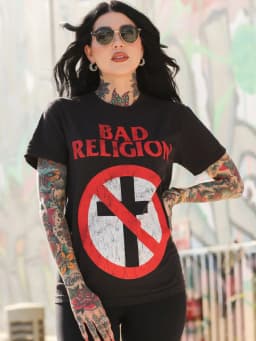 1980 Bad Religion Band PUNK Hardcore Casual T-shirt Men's and Women's Luxury Brand Top