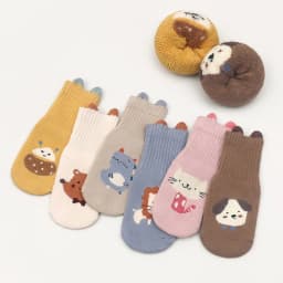 6 Pairs Cute Cartoon-Pattern Baby Anti-Slip Socks, Kid's Thick Looped Material Floor Socks, Warm Walking Socks