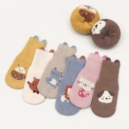6 Pairs Cute Cartoon-Pattern Baby Anti-Slip Socks, Kid's Thick Looped Material Floor Socks, Warm Walking Socks