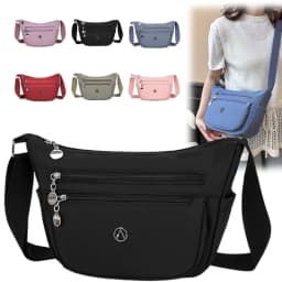 Women Crossbody Bag Water Resistant Large Capacity Nylon Multi Pocket Travel Commuter Work Phone Wallet Cosmetic Organizer