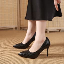 Women 10cm High Heels Stiletto Pumps Pointed Toe Green Nude Heels Office Lady Serpentine Patent Leather Wedding Party Prom Shoes