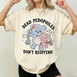Dead Pedophiles Don’t Reoffend Save The Children Protective Parent Shirt We Love Our Kids Cartoons Graphic T-shirt Short-sleev