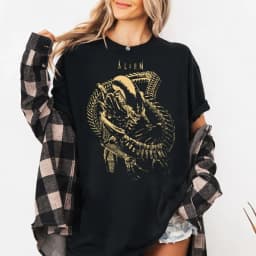 Alien Horror T-shirt, Alien Movie Fan Merchandise Women's T-shirt Summer New Unisex Casual Fashion T-shirt