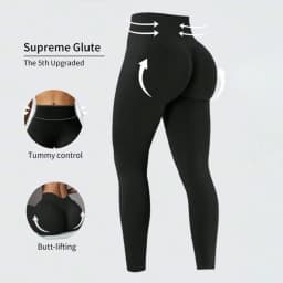 Christmas High Waist Tummy Control Butt Lifting Yoga Leggings Slim Fitness Workout Pants Black Stretchy Athletic Womens Trousers