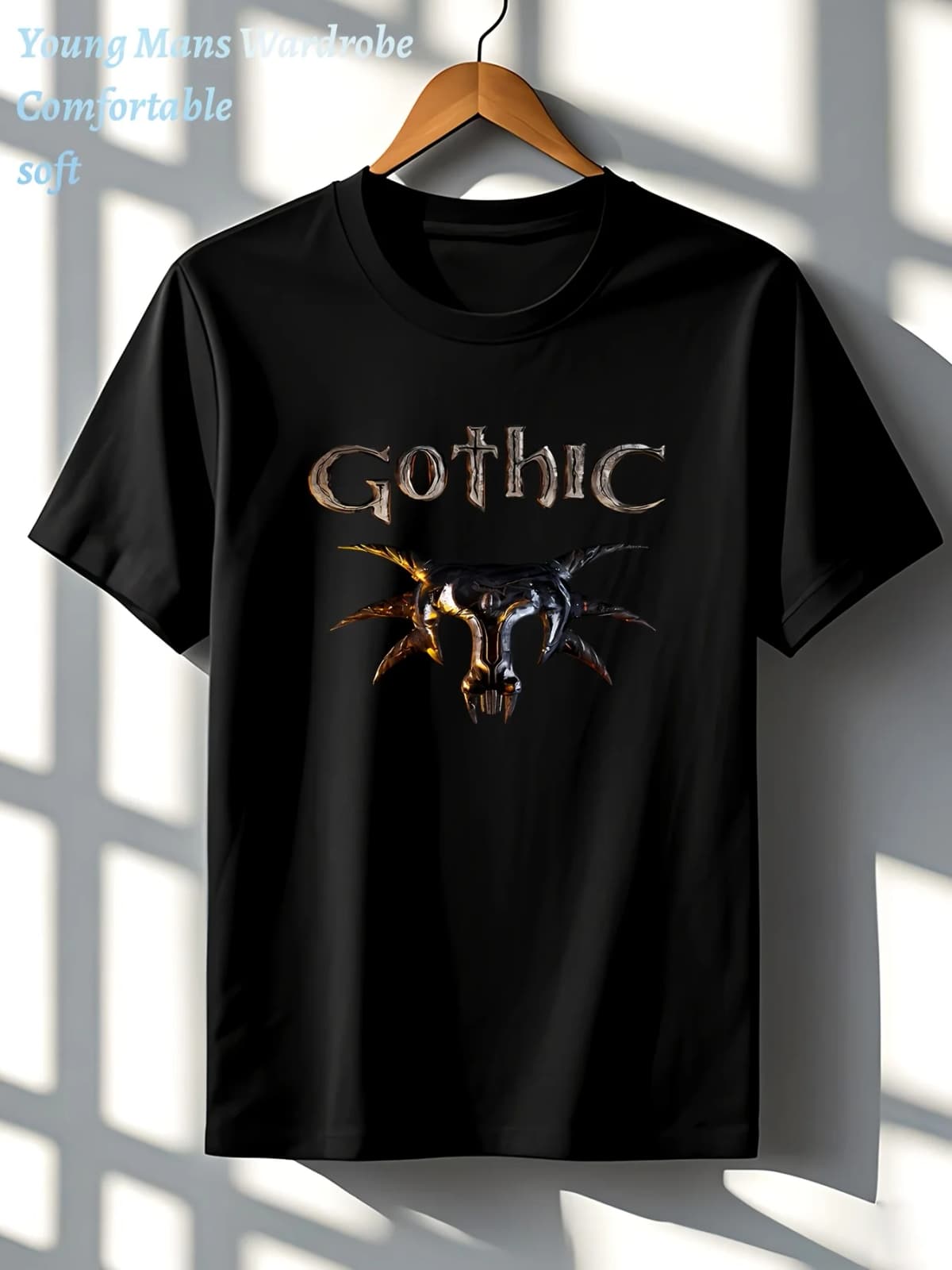 Gothic Style 2001 Flying Bird and Baron Video Game T-shirt | Classic Battle, Casual Game Suitable for Gothic Game Enthusiasts