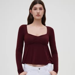 Women Fairy Y2k Cottage T-shirt Coquette Square Neck Long Sleeve Babydoll Tees Autumn Spring Vintage Clothes Casual Pullover Top