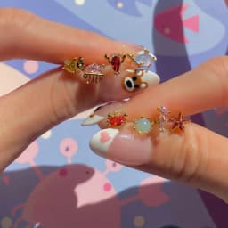 Ins Hot Sale Multicolor Crystal Ocean Animal Charm Pendant&necklaces for Women Delicate Starfish Chain Choker Necklaces