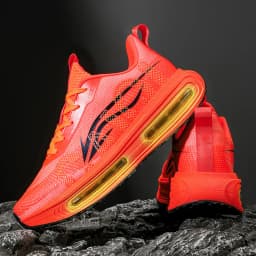 Men's Breathable Running Shoes for All Seasons - Shock-Absorbing Sole, Non-Slip Grip, Geometric Stripe Design, Suitable for Outdoor Jogging, Gym, and Casual Wear