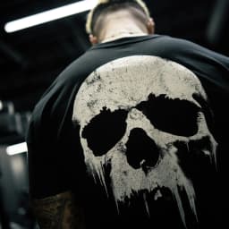 Skull Graphic Fitness Training Gym Leisure T-shirt Luxury Brand for Men and Women