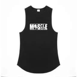 Mens Summer Cotton Workout Tank Tops Gym Bodybuilding Sleeveless Singlets Fitness Clothing Breathable Loose Muscle Shirts
