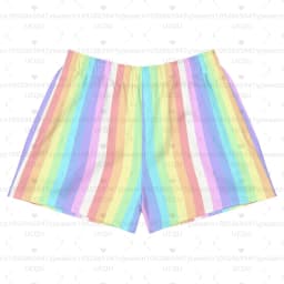 Rainbow Stripe Festival Shorts Yume Kawaii Shorts Pastel Goth Clothing Pride Run Swim Gym Workout Women's Shorts