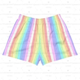 Rainbow Stripe Festival Shorts Yume Kawaii Shorts Pastel Goth Clothing Pride Run Swim Gym Workout Women's Shorts
