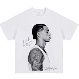 2026 Summer Central Cee Graphic T-Shirt Men Minimalist Vibe Tee Hip Hop Artist Fan Merch Breathable Cotton Streetwear Casual Top