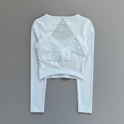 Women Deep V Mesh Back Cutout Crop Long Sleeve Yoga Top Slim Quick Dry Breathable Running Fitness Sports Tee